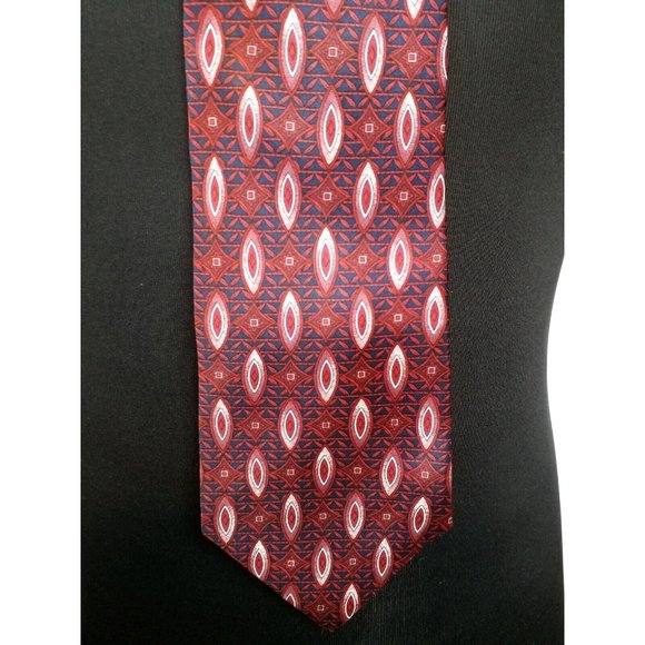 Henry Grethel Mens Dress Tie Suit Italian Fabric Made In USA Silk - Picture 11 of 12